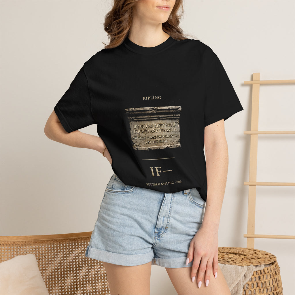 Kipling "If—" T-Shirt — Triumph and Disaster | Full Poem Literary Tee | Palimpsest