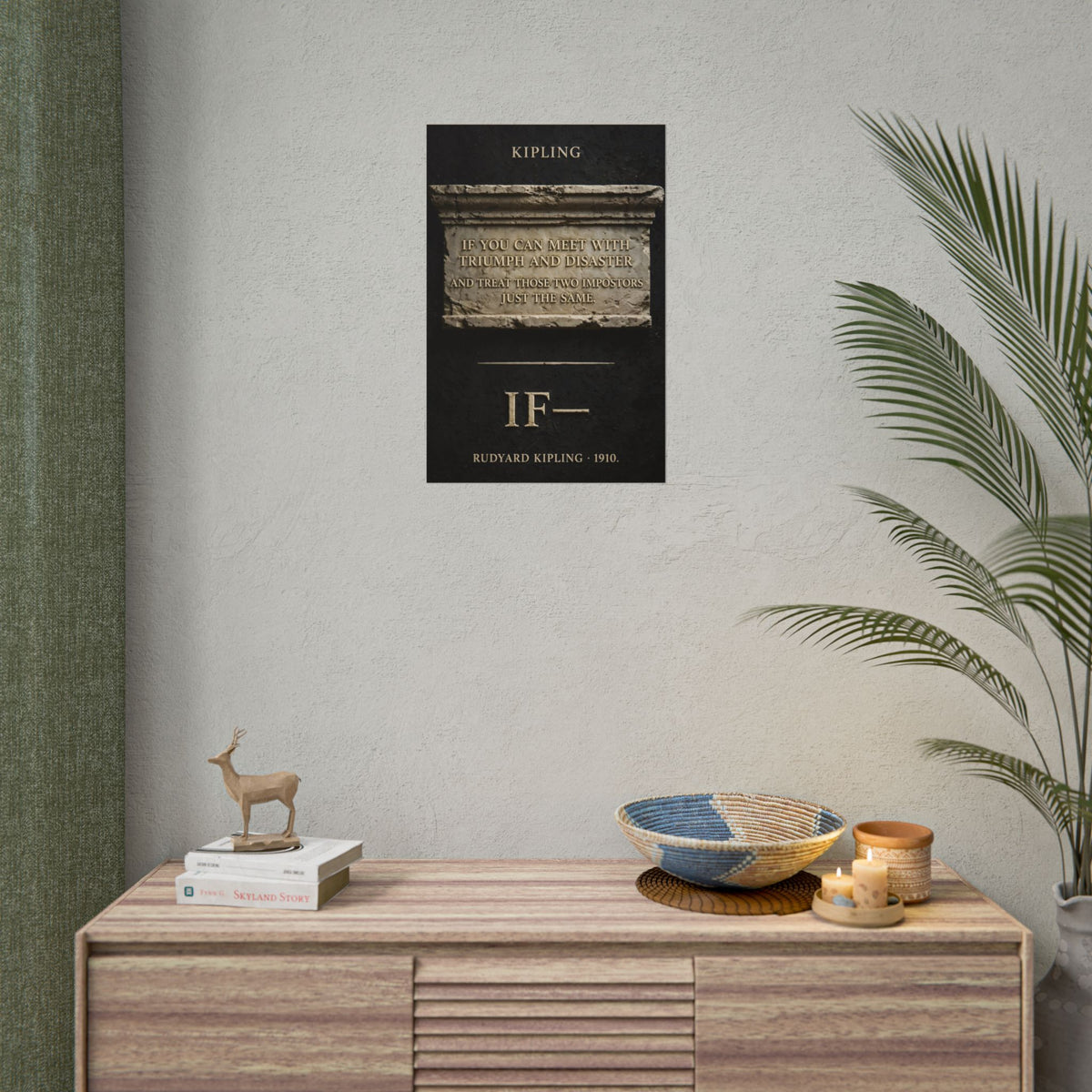 Kipling "If—" Poster | Triumph and Disaster Literary Wall Art | Palimpsest