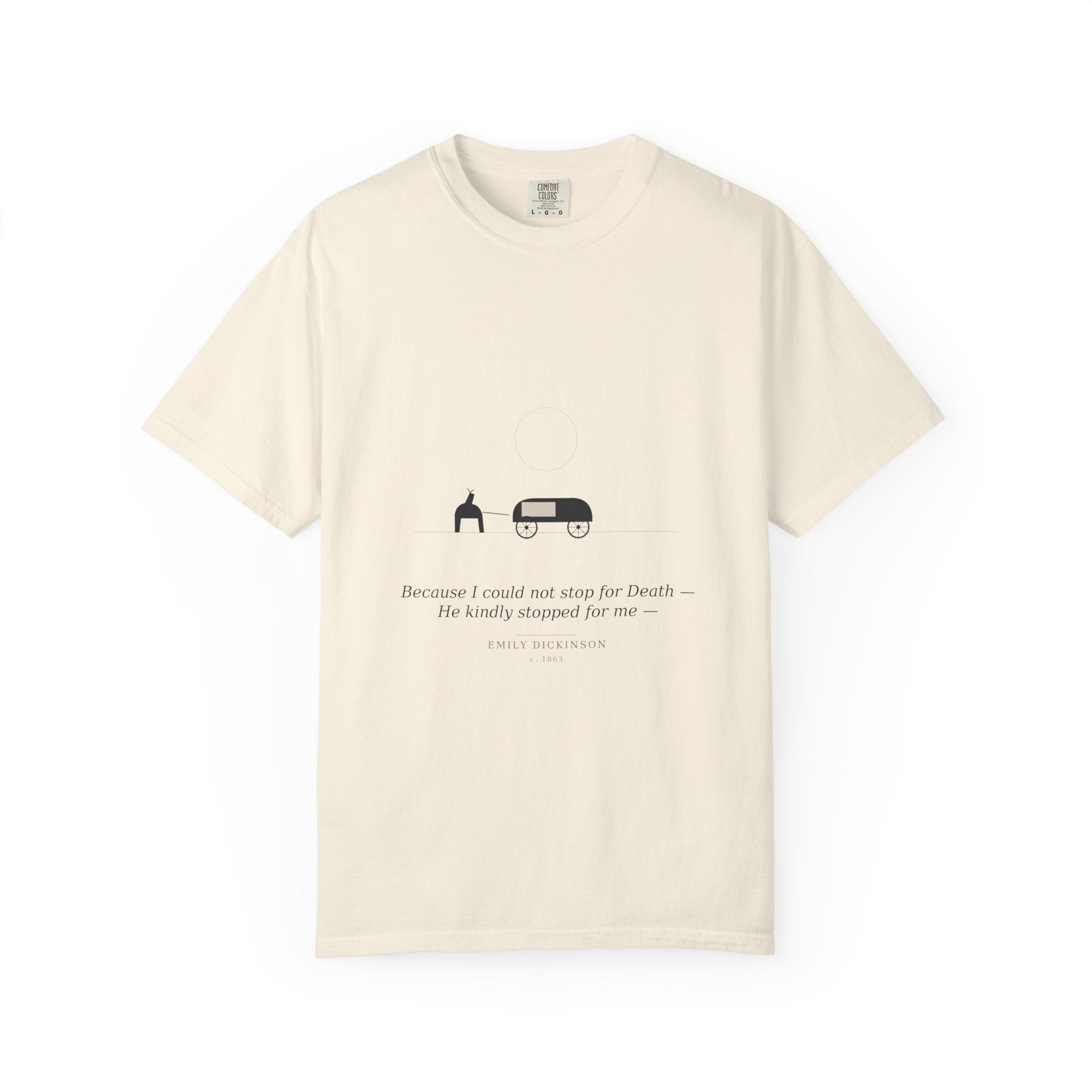 Emily Dickinson poetry tee — alternate view, gothic dark academia gift
