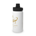 Homer’s Odyssey Stainless Steel Water Bottle — Ancient Greek Ship & Epic Poetry Quote Sports Lid