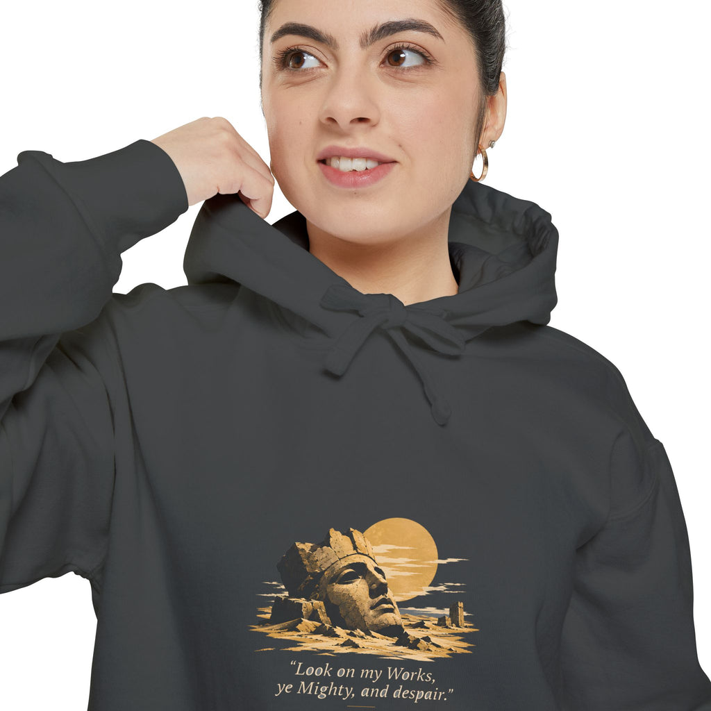 Ozymandias Hoodie - "Look on my Works, ye Mighty, and despair!" - Shelley Poem Literary Hoodie