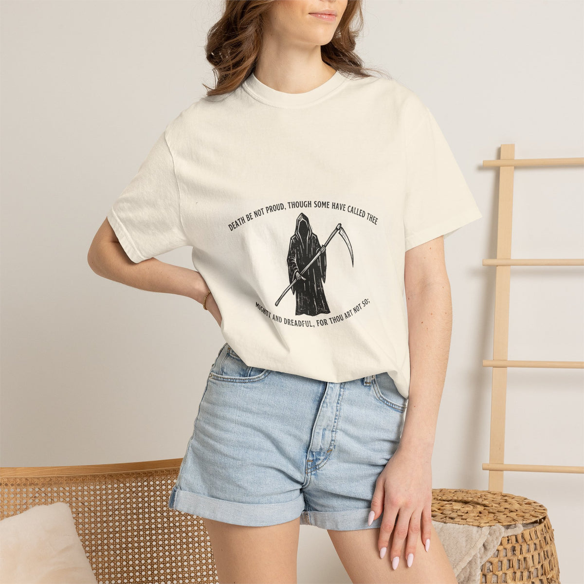 Death Be Not Proud Tee — Donne, Reaper
