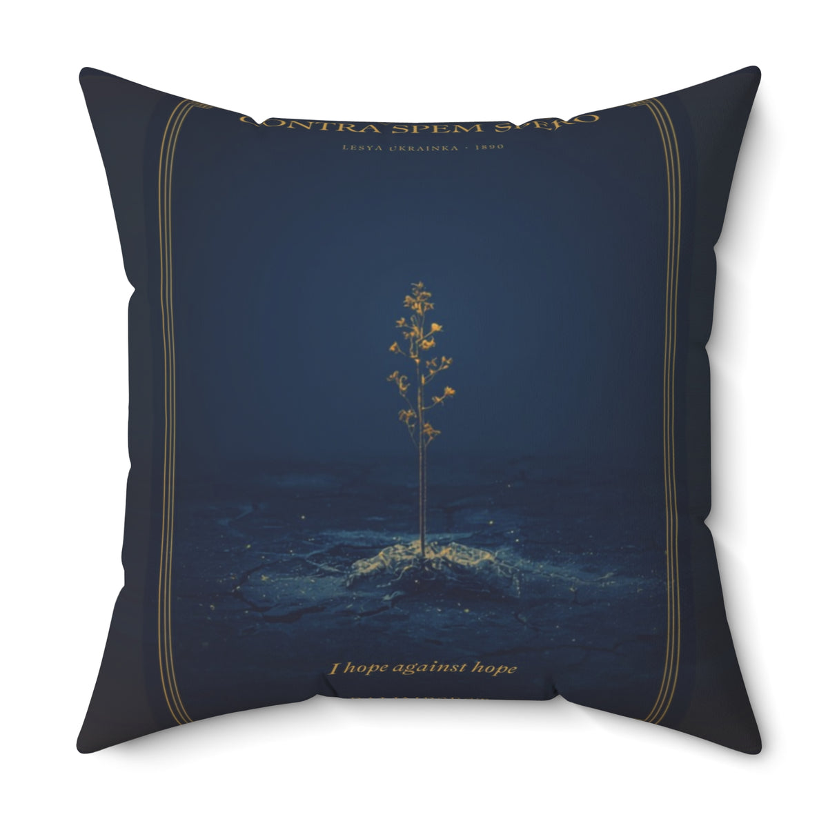 Contra Spem Spero Inspirational Literary Pillow