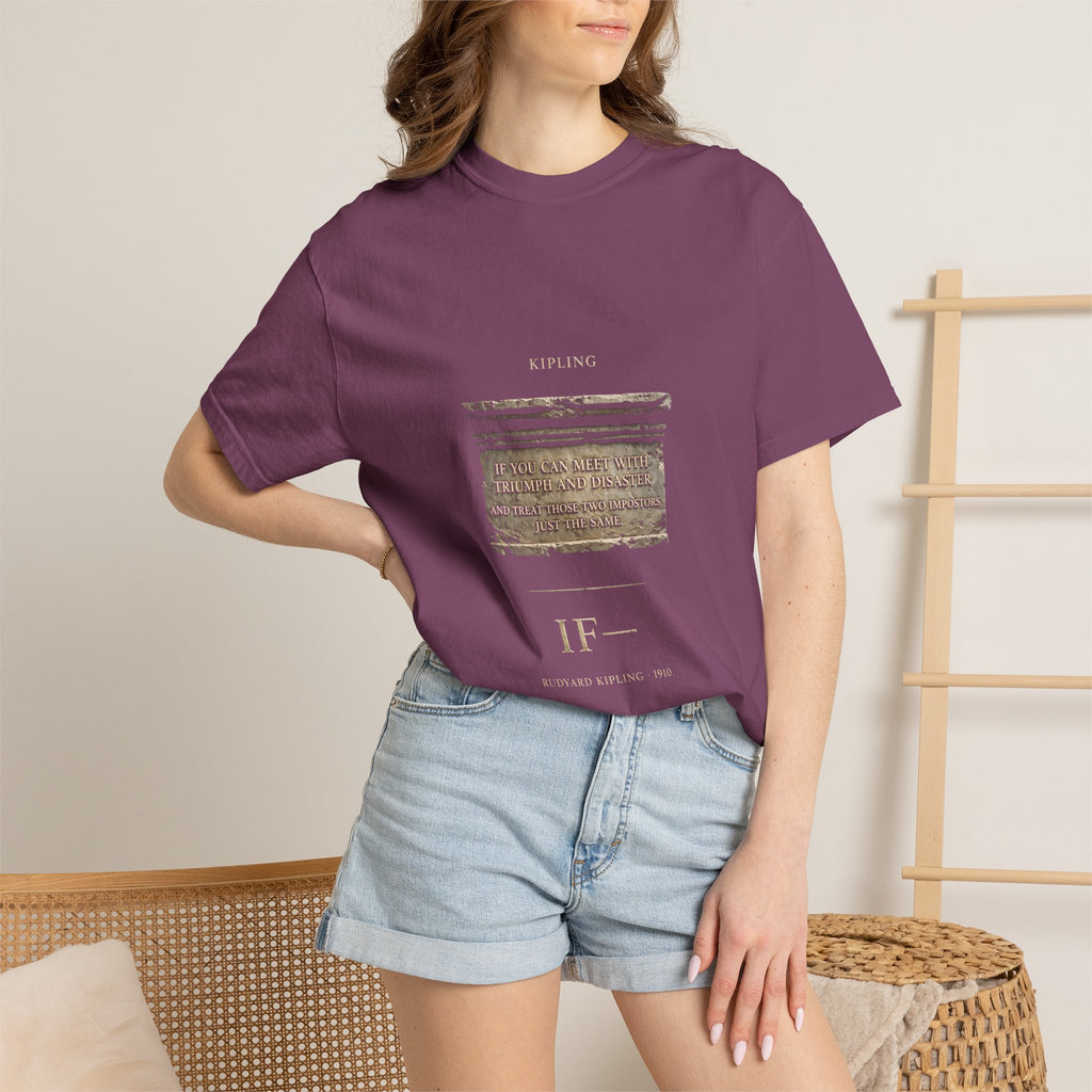Kipling "If—" T-Shirt — Triumph and Disaster | Full Poem Literary Tee | Palimpsest