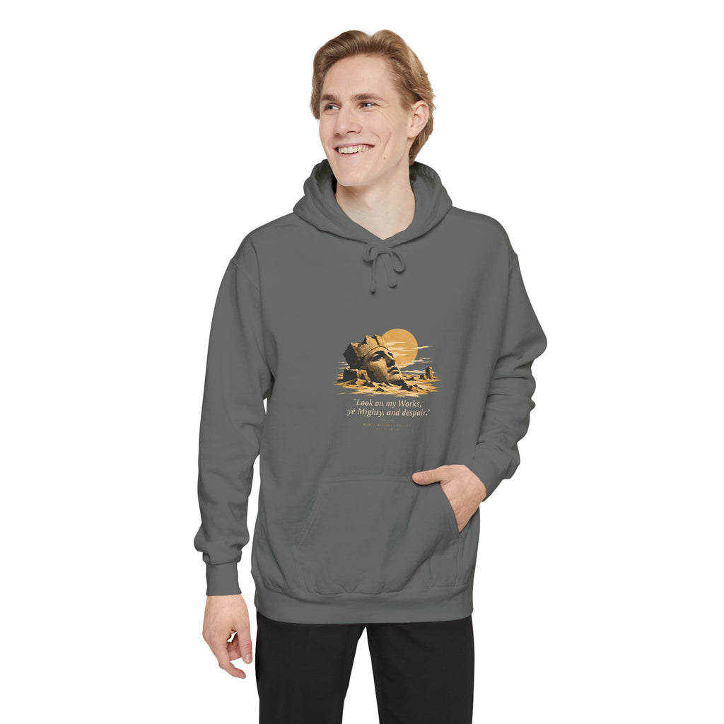 Ozymandias Hoodie - "Look on my Works, ye Mighty, and despair!" - Shelley Poem Literary Hoodie