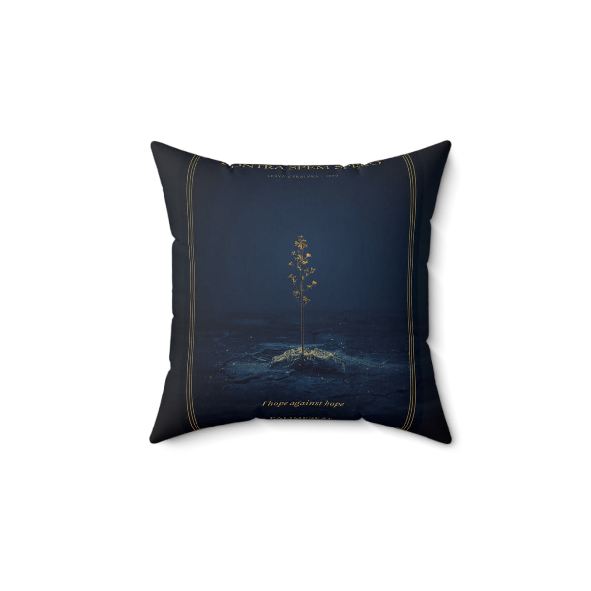 Contra Spem Spero Inspirational Literary Pillow