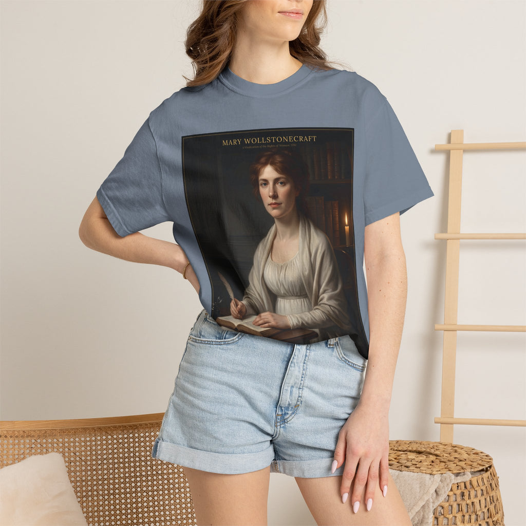 Mary Wollstonecraft T-Shirt — A Vindication of the Rights of Woman | Feminist Literary Portrait Tee | Palimpsest