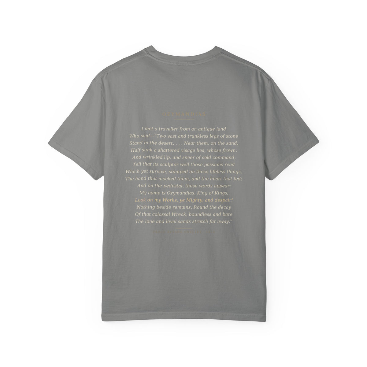Ozymandias Poetry T-Shirt — Shelley Sonnet