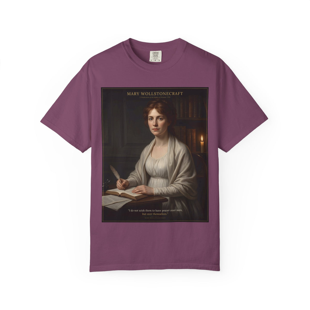 Mary Wollstonecraft T-Shirt — A Vindication of the Rights of Woman | Feminist Literary Portrait Tee | Palimpsest