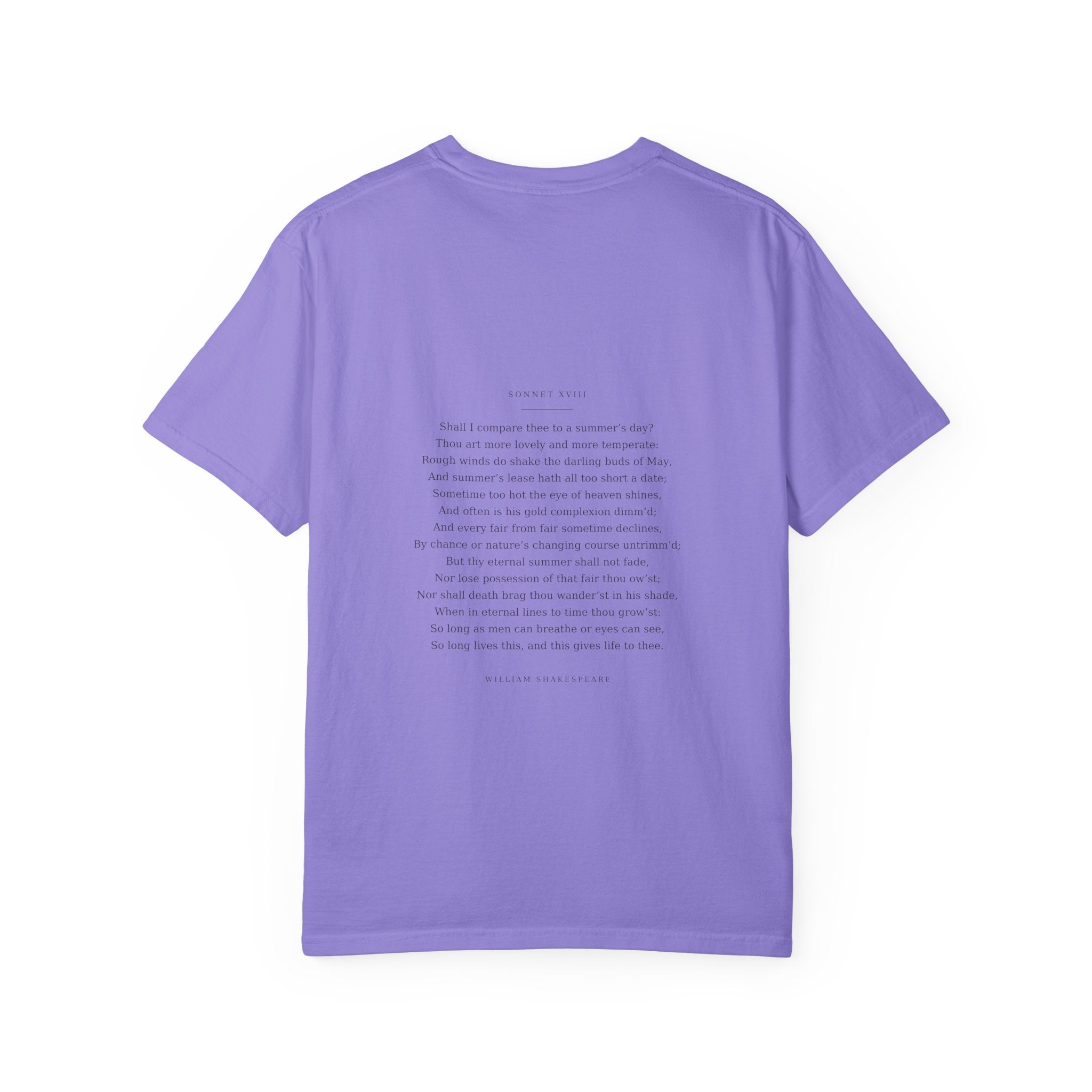 Sonnet 18 Tee - Shall I compare thee to a summers day - Shakespeare | Palimpsest